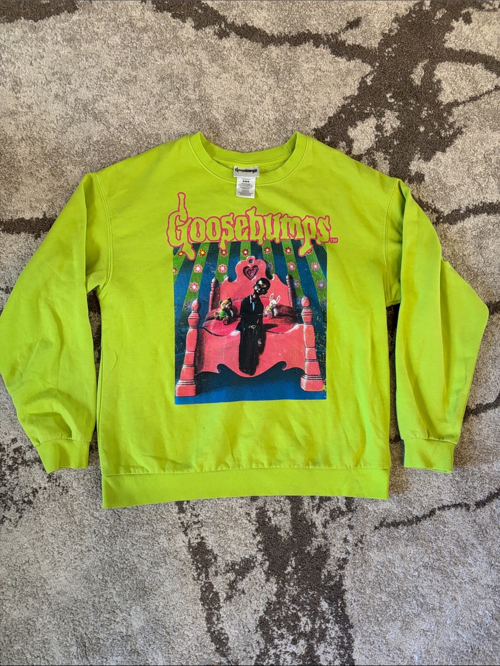 Goosebumps Neon Green Graphic Sweatshirt